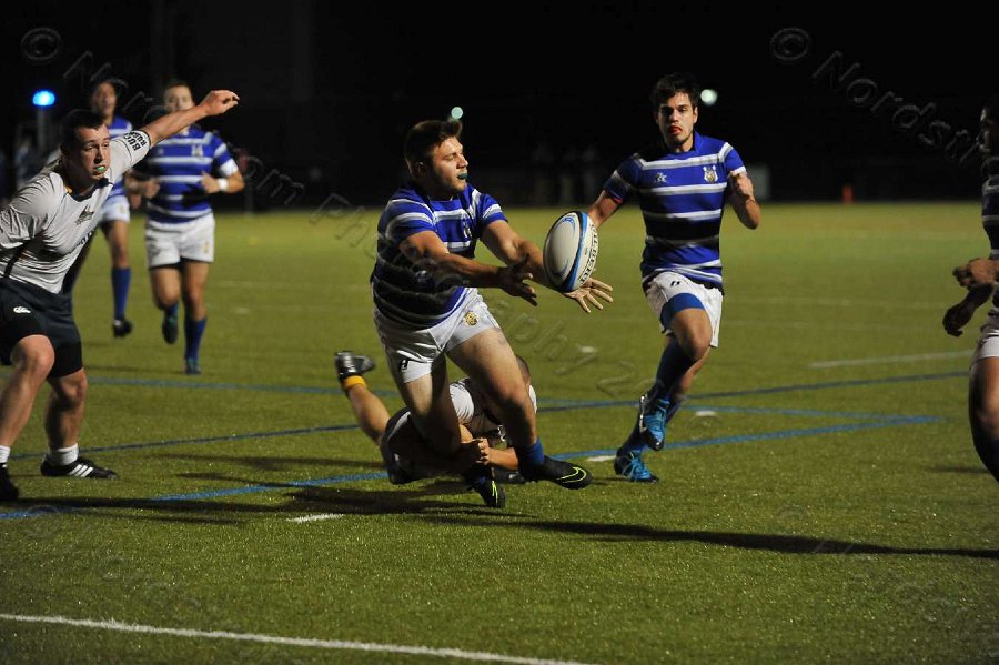 Wheaton Men\'s Rugby vs Mass Maritime.  Photo by Keith Nordstrom